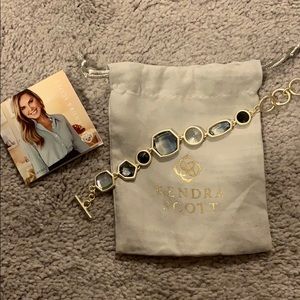 Gorgeous Kendra Scott silver & gray stone bracelet